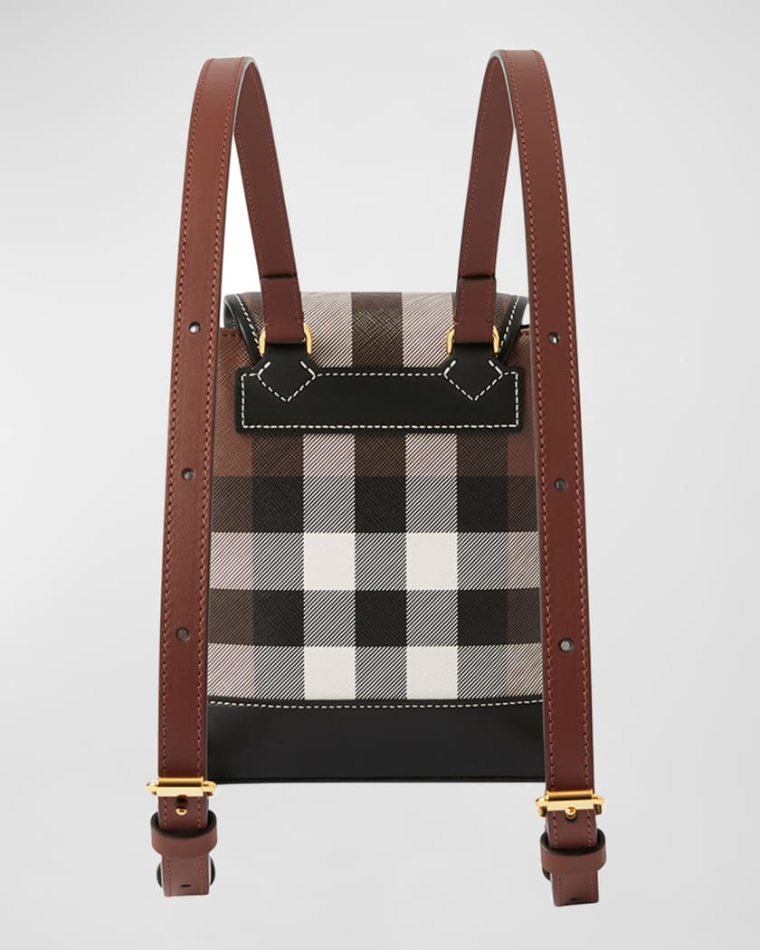 Micro Checked Canvas Backpack in Multicoloured - Burberry