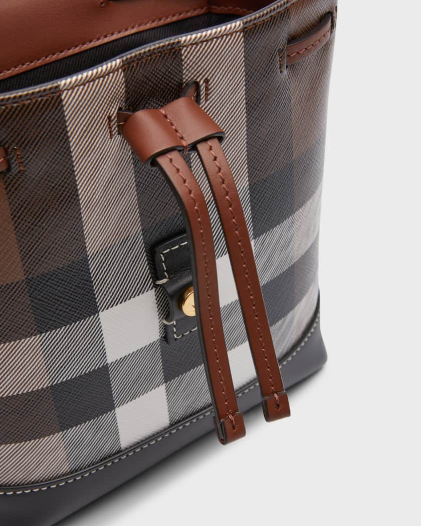 Micro Checked Canvas Backpack in Multicoloured - Burberry