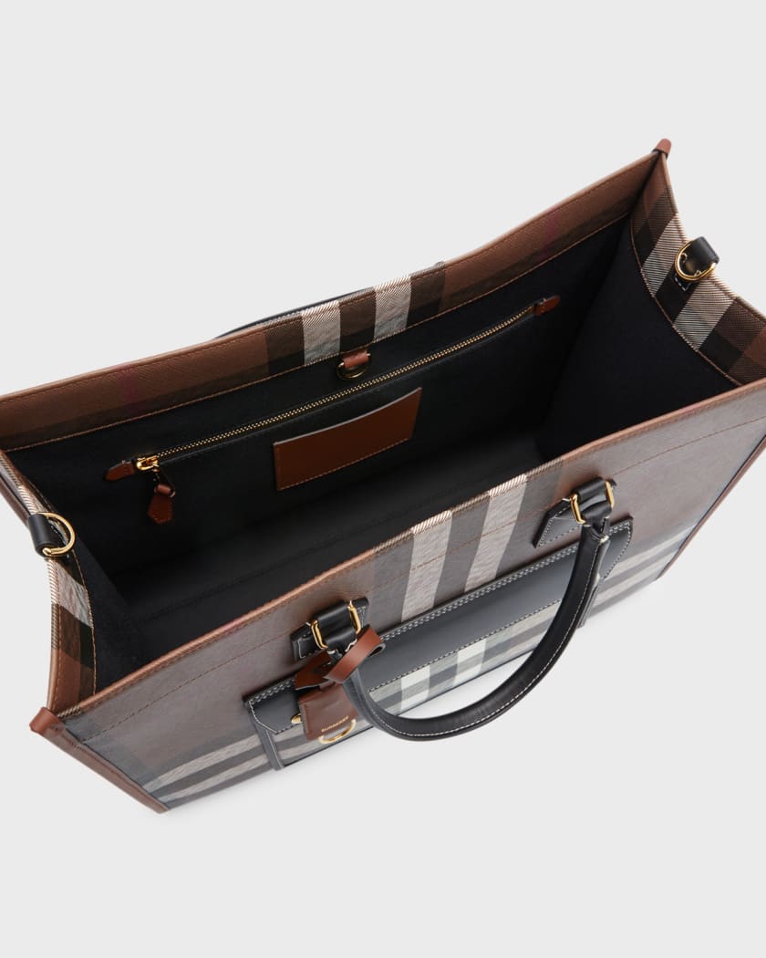 Burberry large london check briefcase on sale