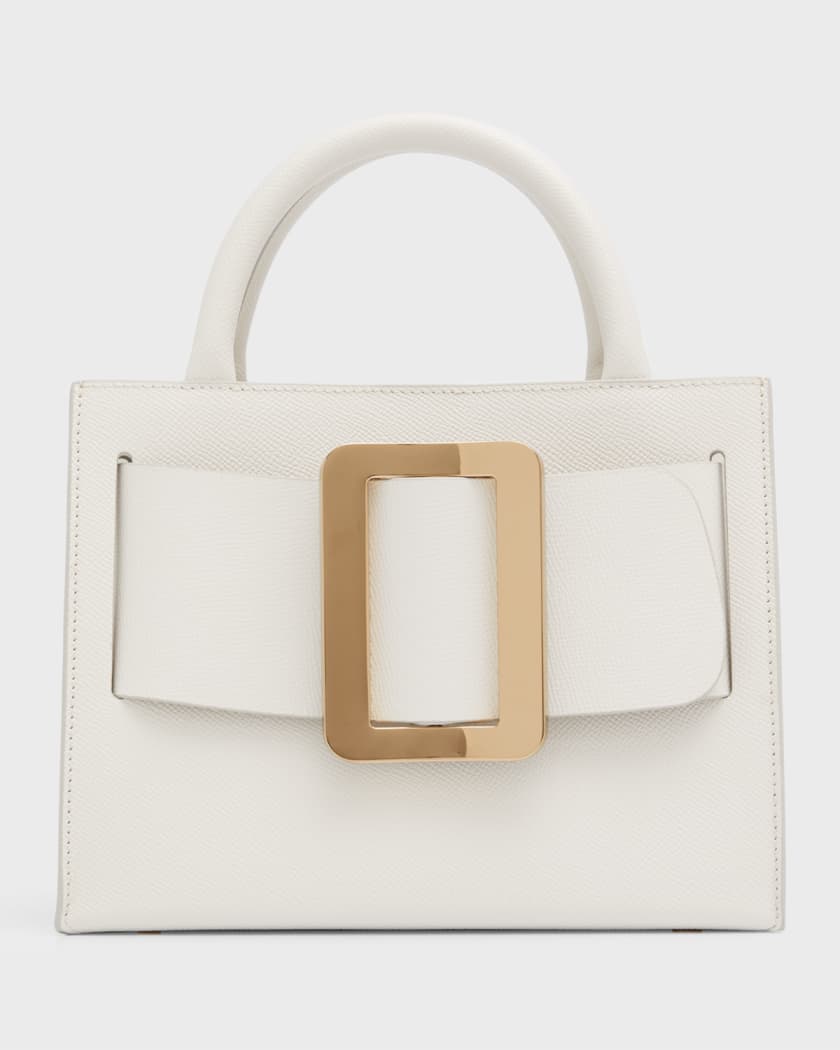 Boyy Bobby 23 Epsom Buckle Top-Handle Bag, Blanco, Women's, Handbags & Purses Top Handle Bags