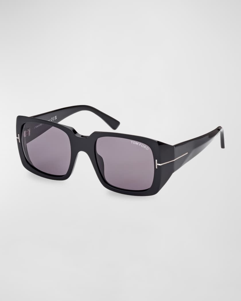 TOM FORD Logo Square Acetate Sunglasses | Neiman Marcus