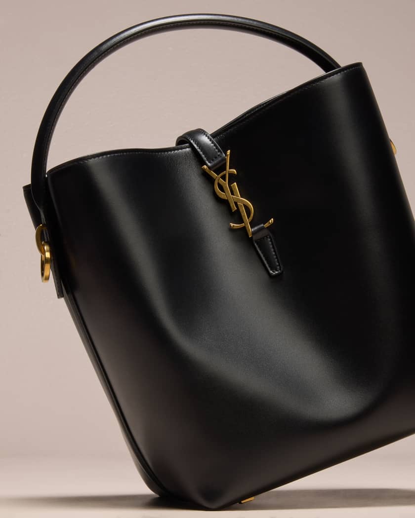 Saint Laurent Le 37 Leather Bucket Bag in Black