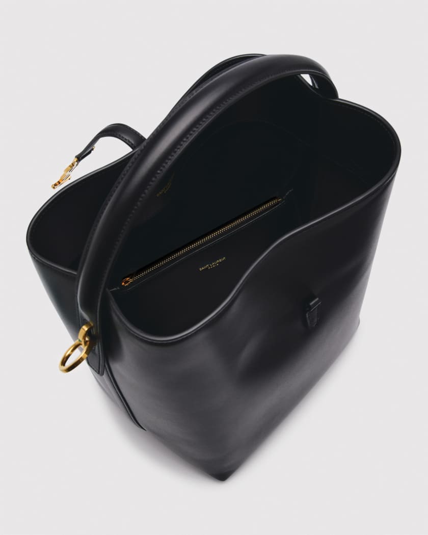 Saint Laurent Le Monogramme Drawstring-tie Leather Bucket Bag In
