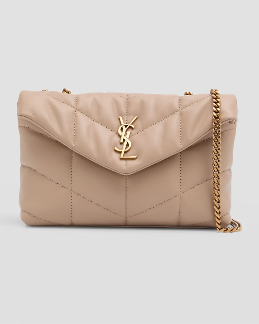 Lou Puffer Toy YSL Shoulder Bag in Quilted Leather