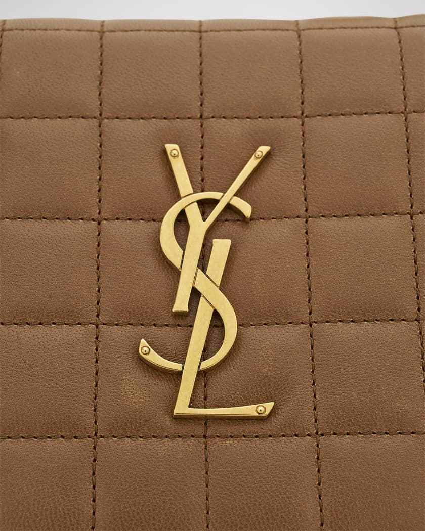Saint Laurent Cassandre Quilted Textured-leather Wallet