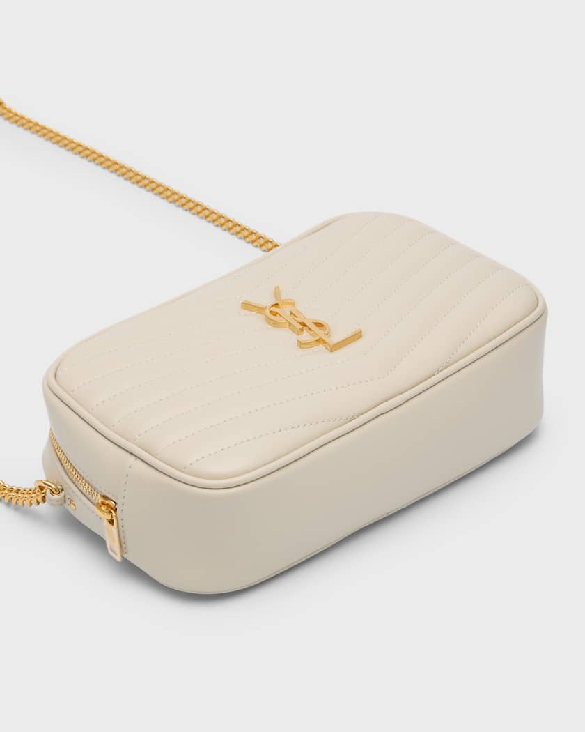 Saint Laurent Lou Mini YSL Camera Bag in Smooth Quilted Leather
