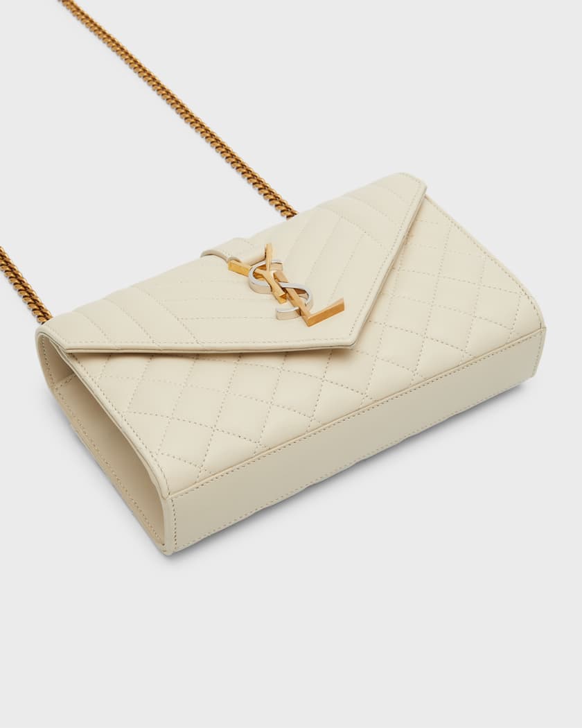 YSL monogram small envelope card wallet, Women's Fashion, Bags
