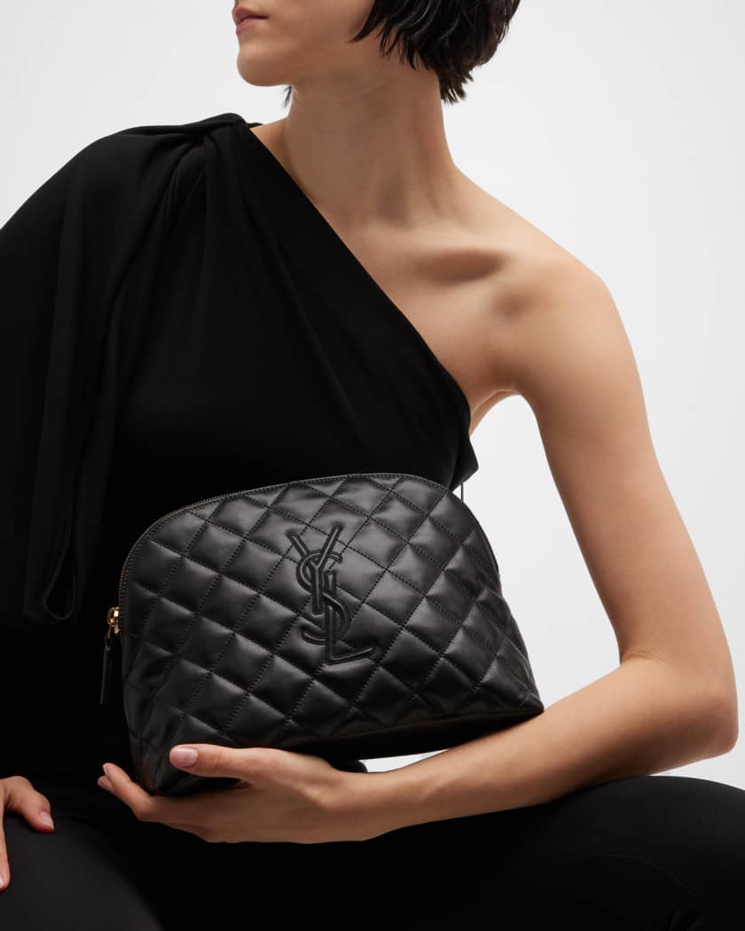 Saint Laurent Cassandre YSL Cosmetic Case in Quilted Smooth