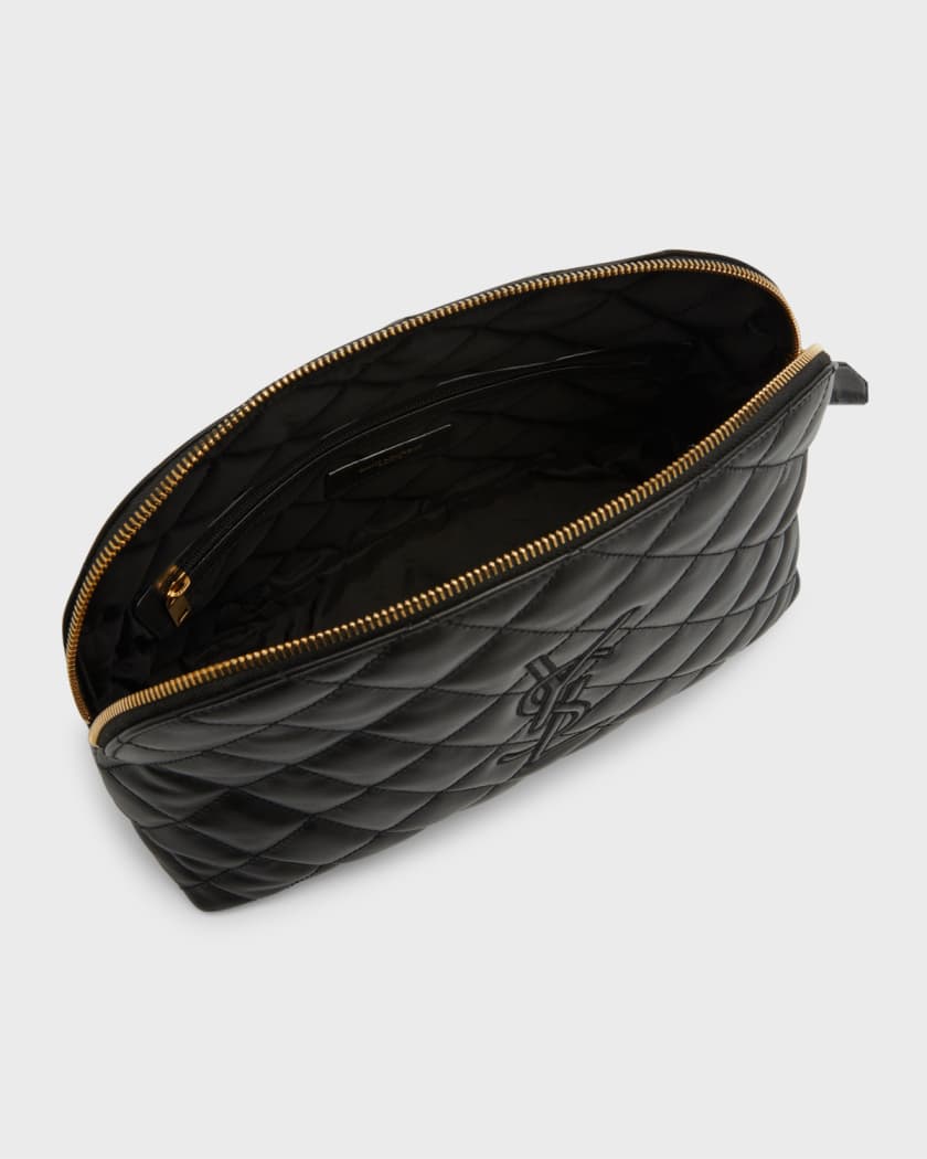 Saint Laurent YSL Quilted Leather Cosmetic Bag - Bergdorf Goodman