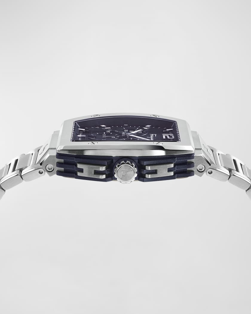 F-80 Tonneau Chrono Stainless Steel Bracelet Watch