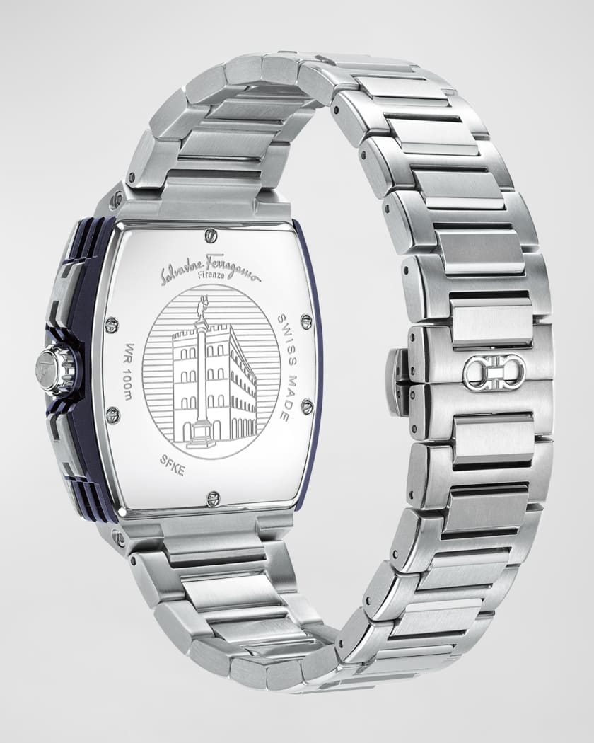 F-80 Tonneau Chrono Stainless Steel Bracelet Watch