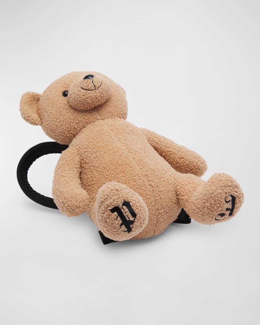logo-embroidered teddy bear in brown - Palm Angels® Official