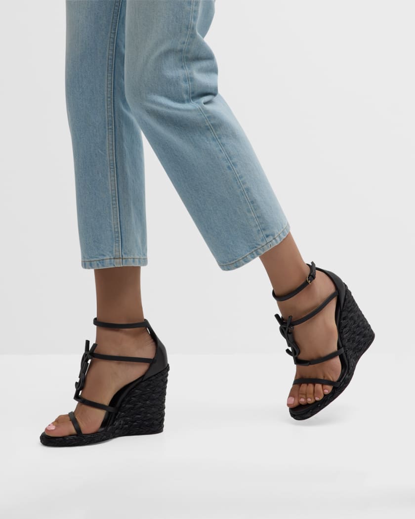 Cassandra YSL Medallion Wedge Espadrilles