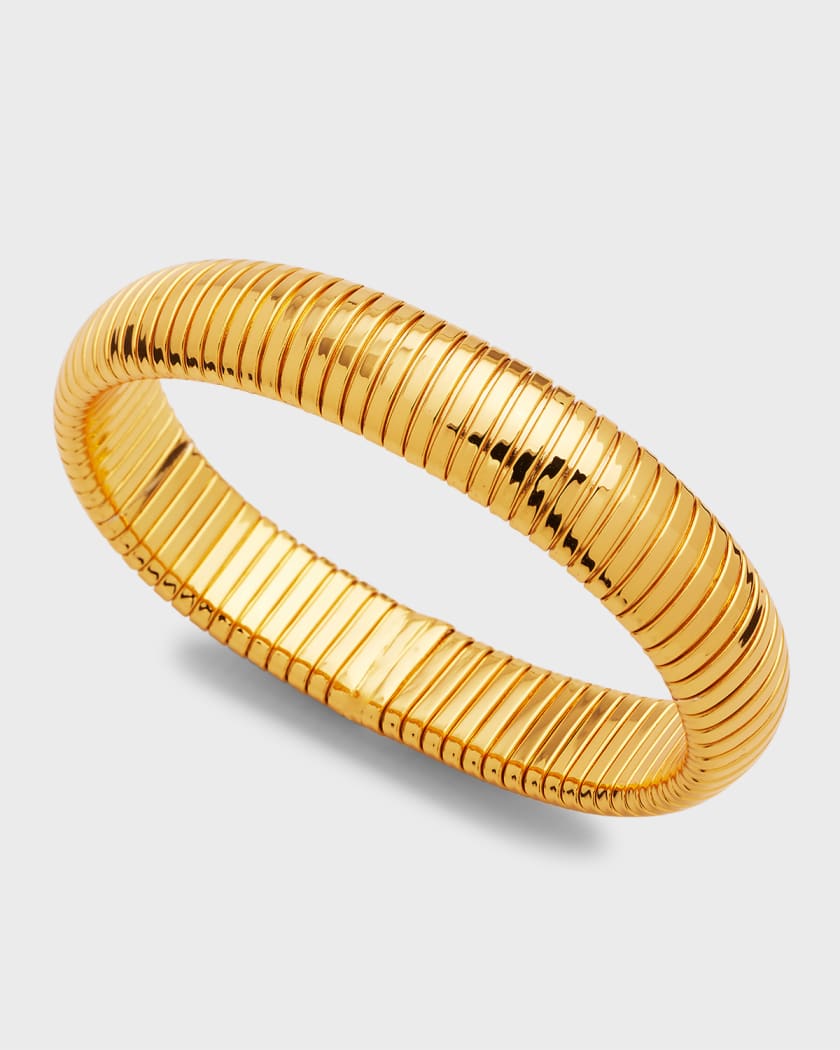 NEST Jewelry 22k Gold-Plated Snake Chain Bangle | Neiman Marcus