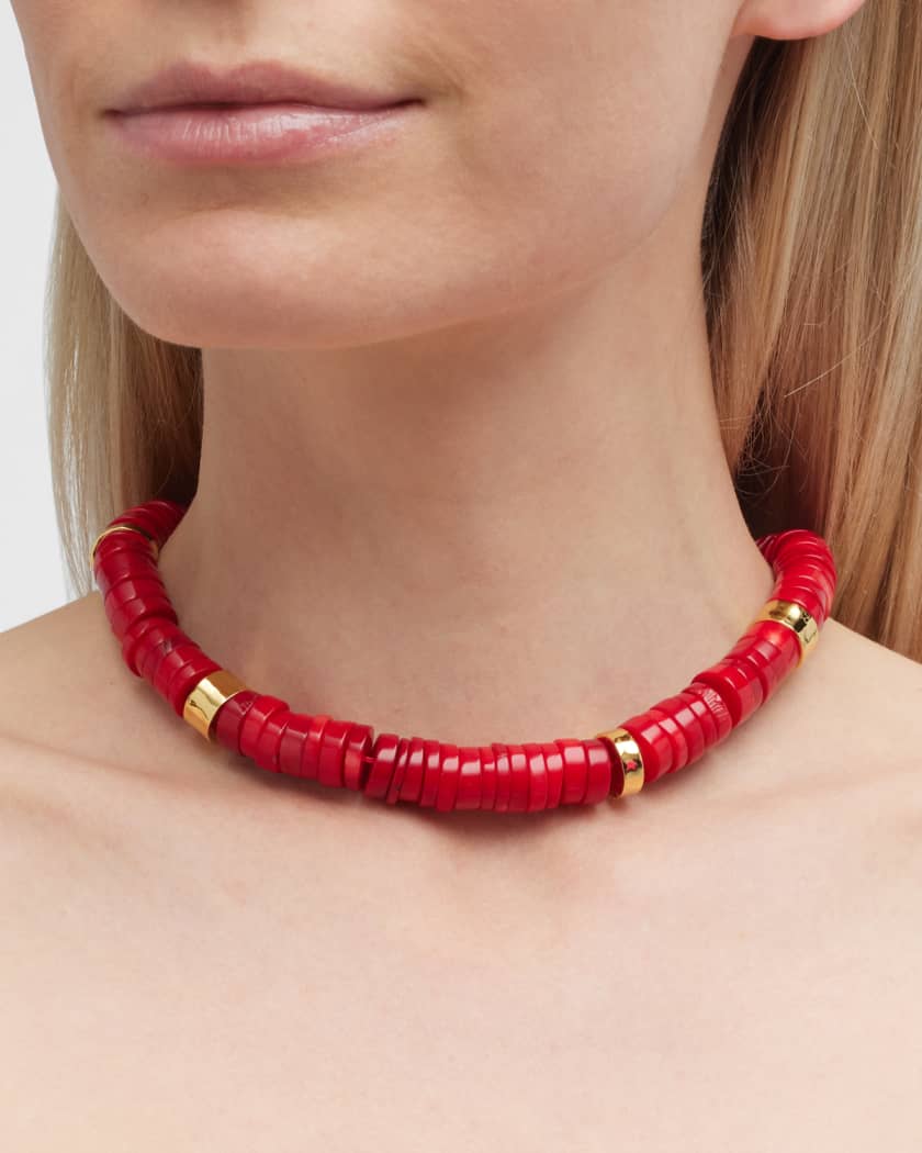 NEST Jewelry Faceted Red Coral Strand Necklace Neiman Marcus