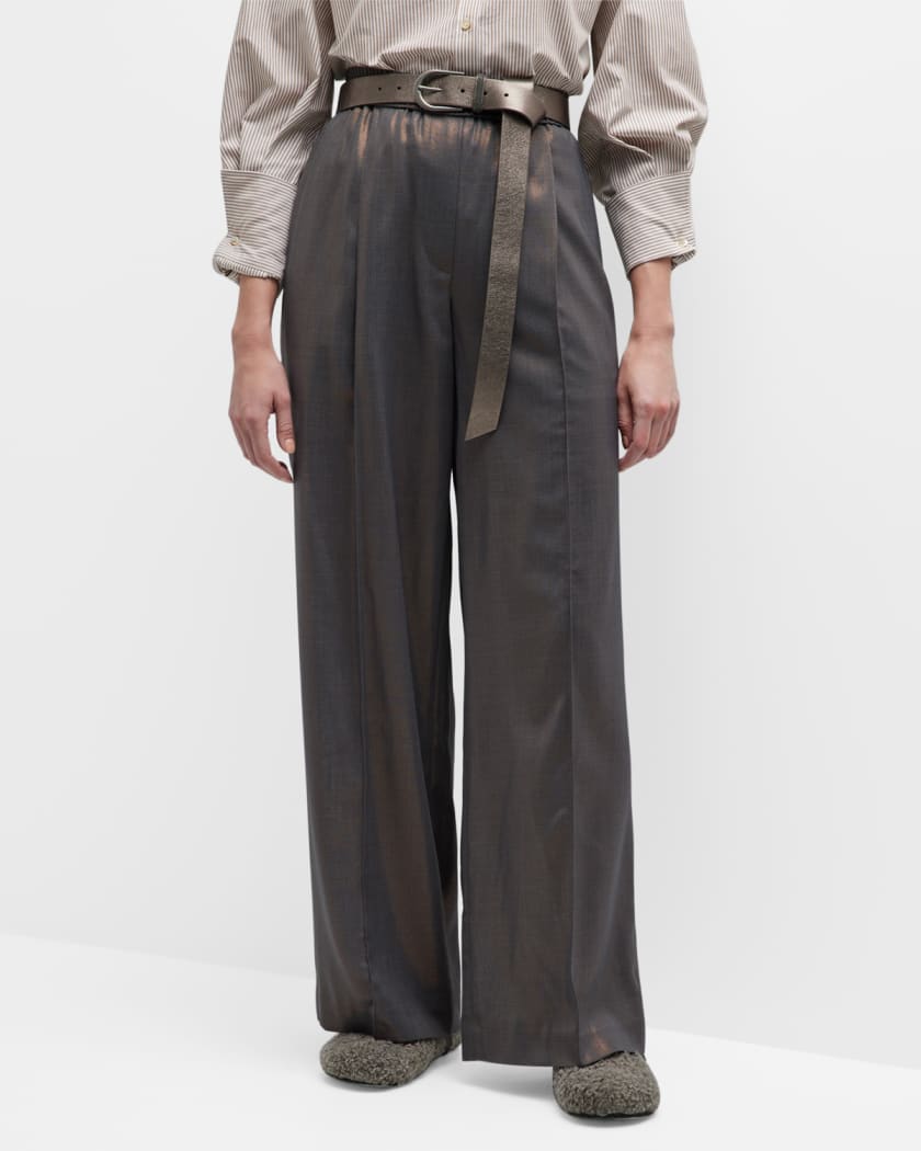 Relaxed Crepe Gauze Drawstring Pants