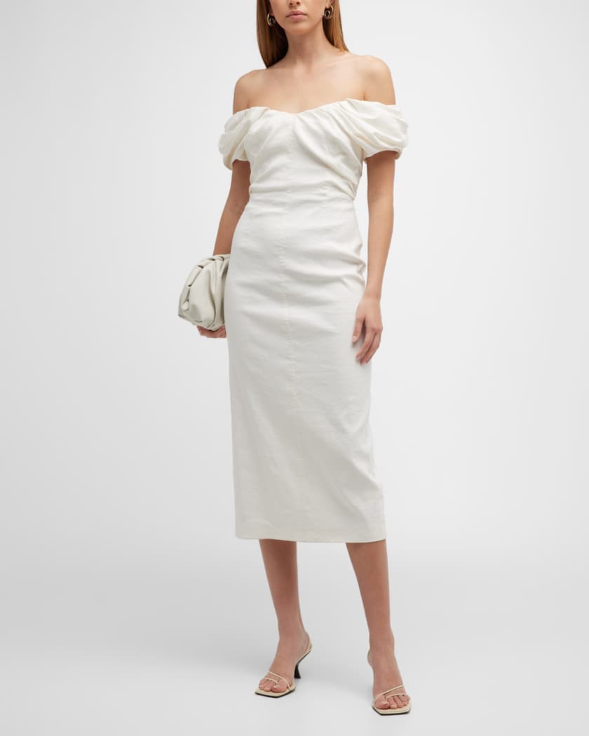 A.L.C. Nora Draped Off-The-Shoulder Gown