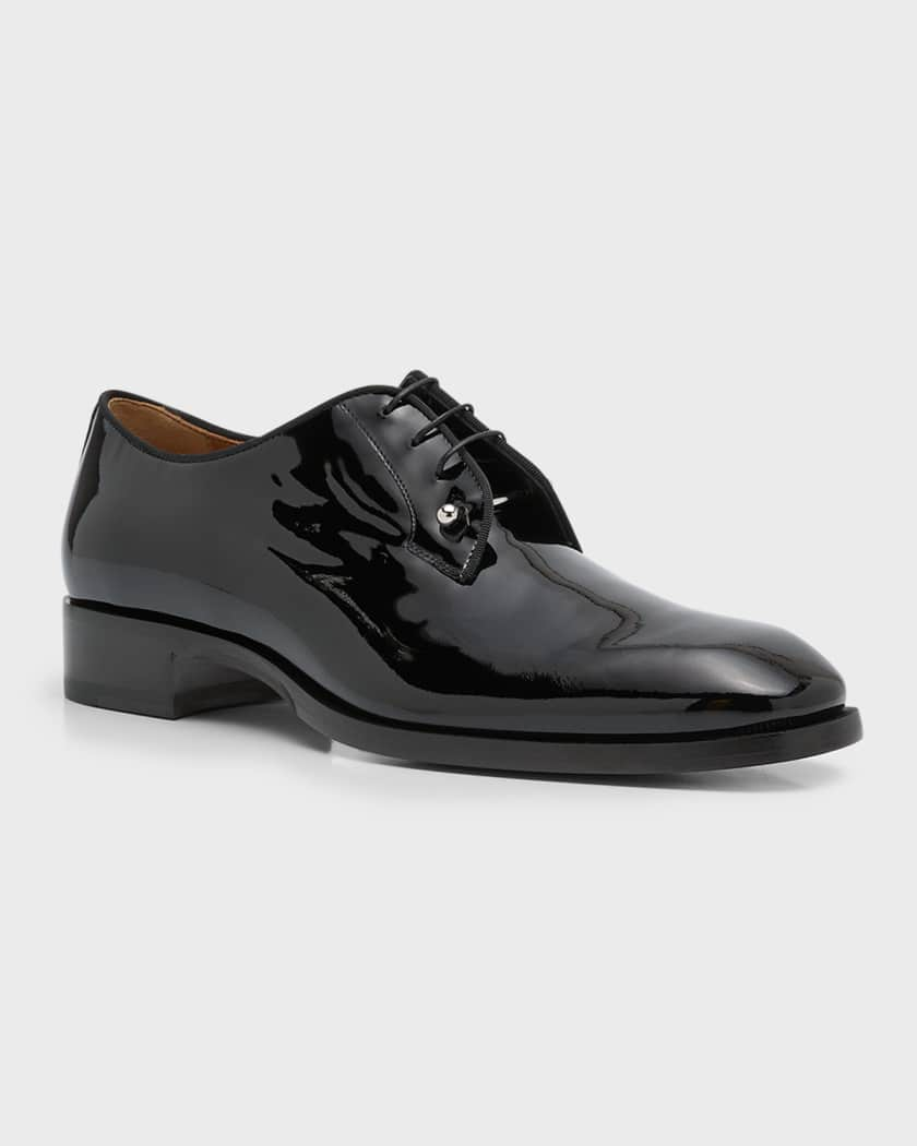 Christian Louboutin Men's Chambeliss Patent Leather Derby Shoes