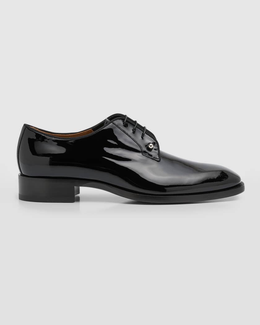 Christian Louboutin Men's Chambeliss Patent Leather Derby Shoes