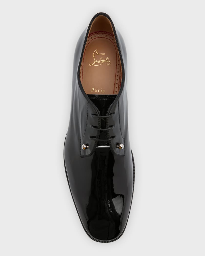 Christian Louboutin Men's Chambeliss Red Sole Leather Derby Shoes -  Bergdorf Goodman