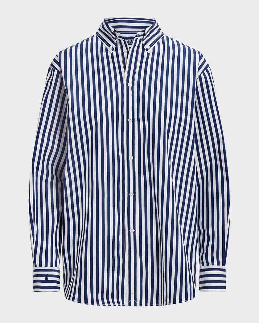 Polo Ralph Lauren Men's Classic Fit Striped Stretch Poplin Shirt