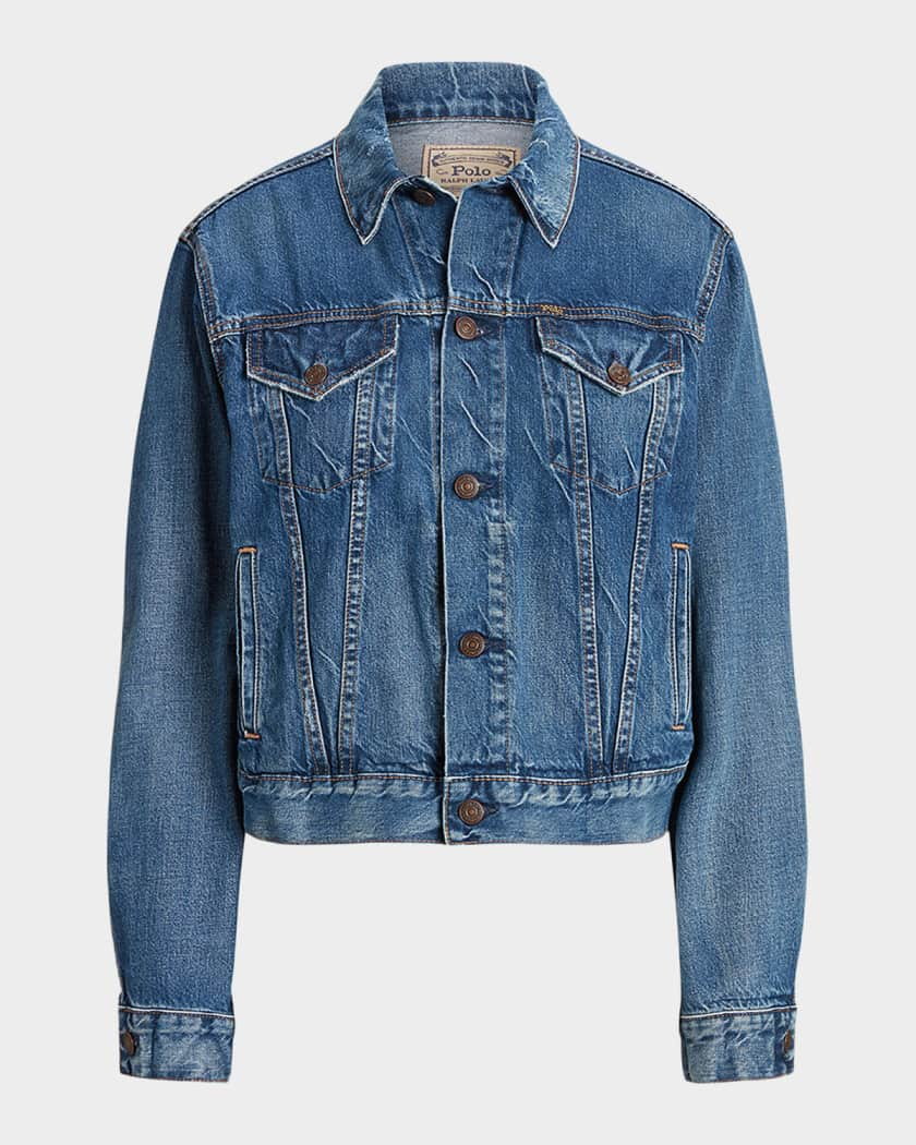 optocht Zwart Voorwaarden Polo Ralph Lauren Denim Trucker Jacket | Neiman Marcus