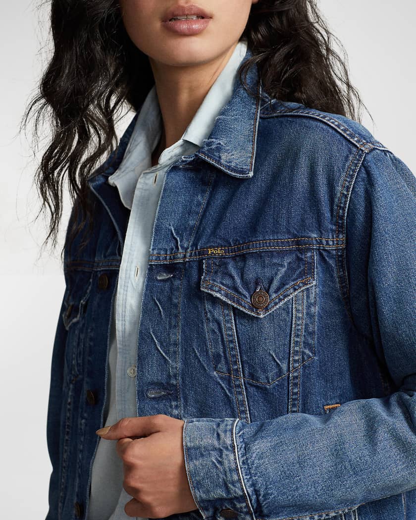 Monogram Leather Trucker Jacket - Ready-to-Wear