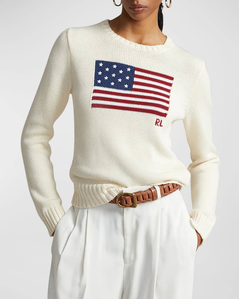 White sweater ralph lauren sales