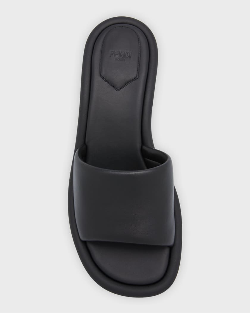 Fendi black leather sandals sales