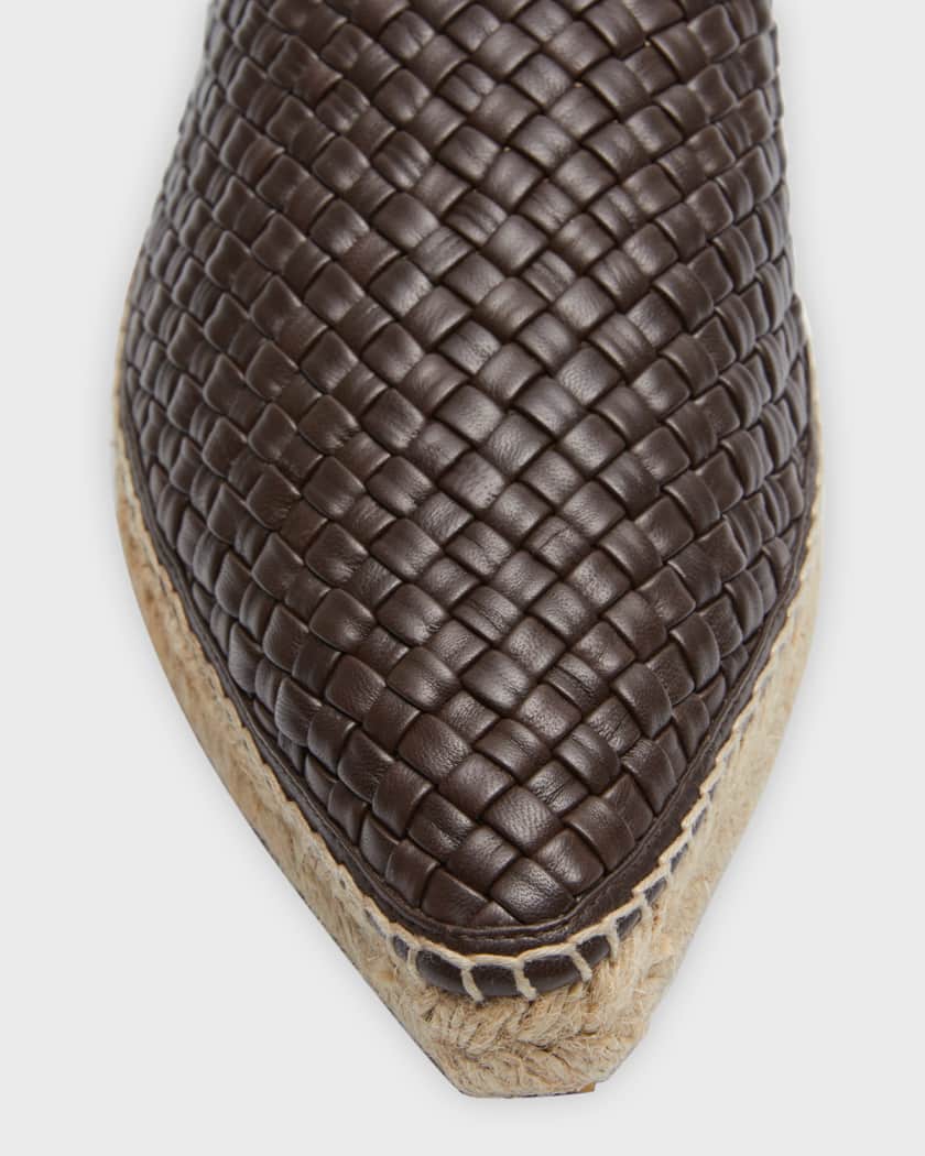 Bottega Veneta Men s Intreccio Leather Espadrilles