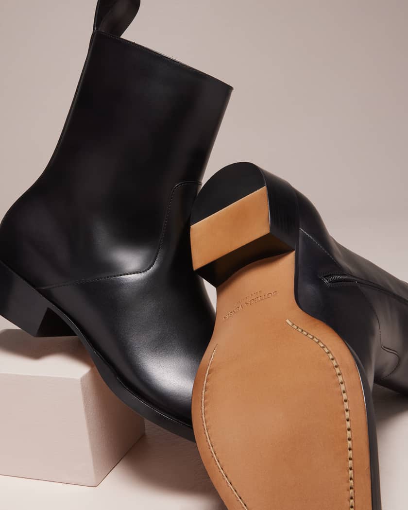 Bottega Men's Ripley Pointed Toe Leather Ankle Neiman Marcus
