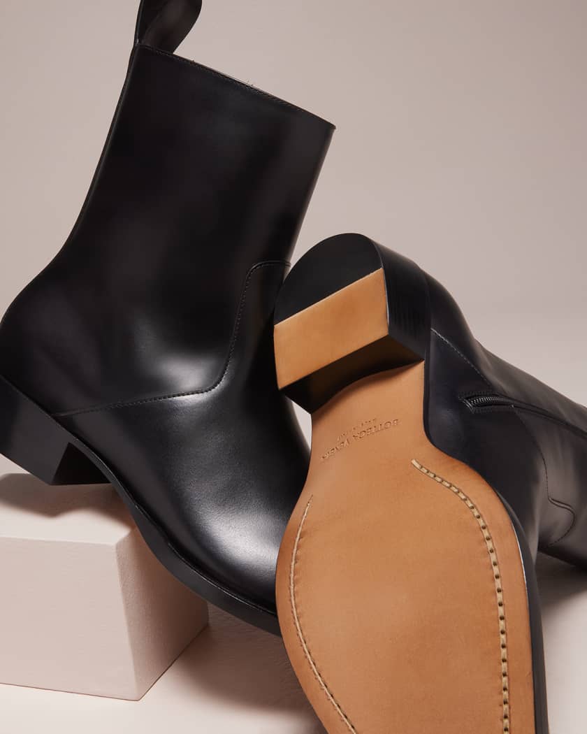 Leather ankle boots