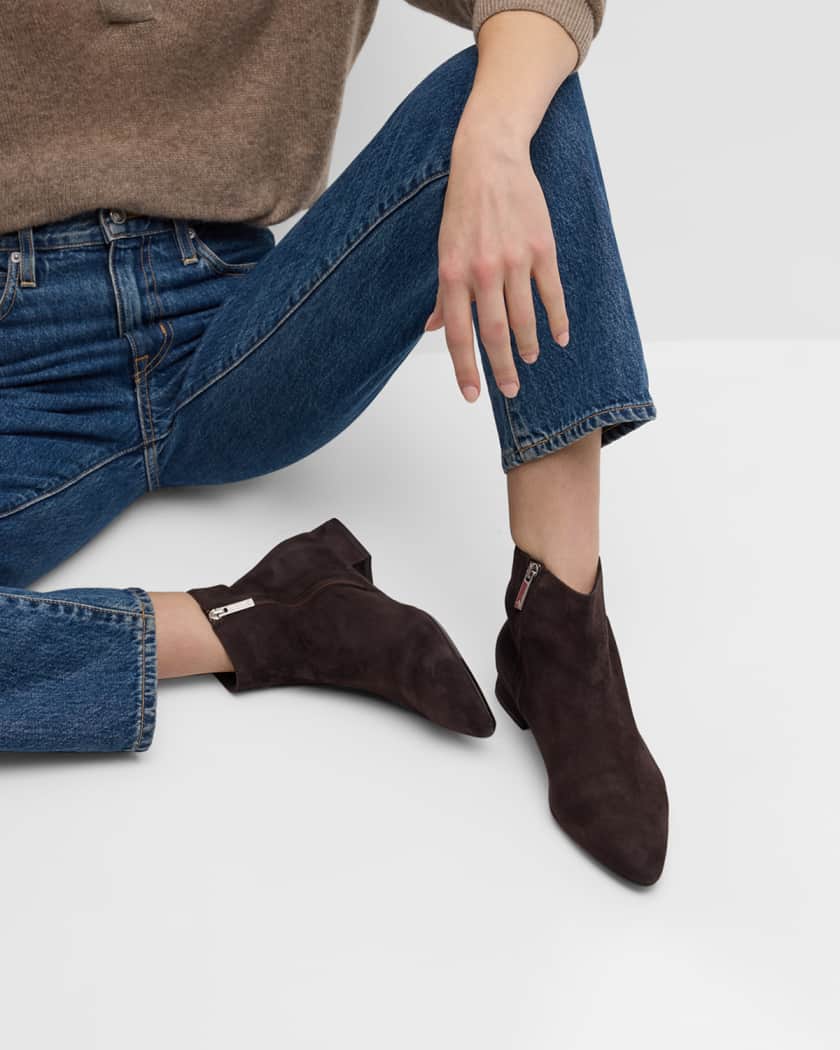 Aquatalia Prisilla Suede Ankle Booties Neiman Marcus