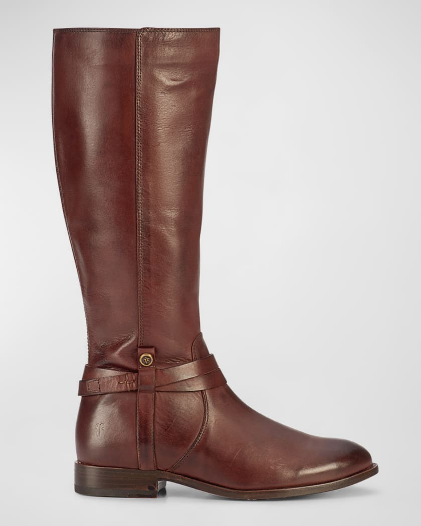 Melissa Leather Belted Tall Riding Boots