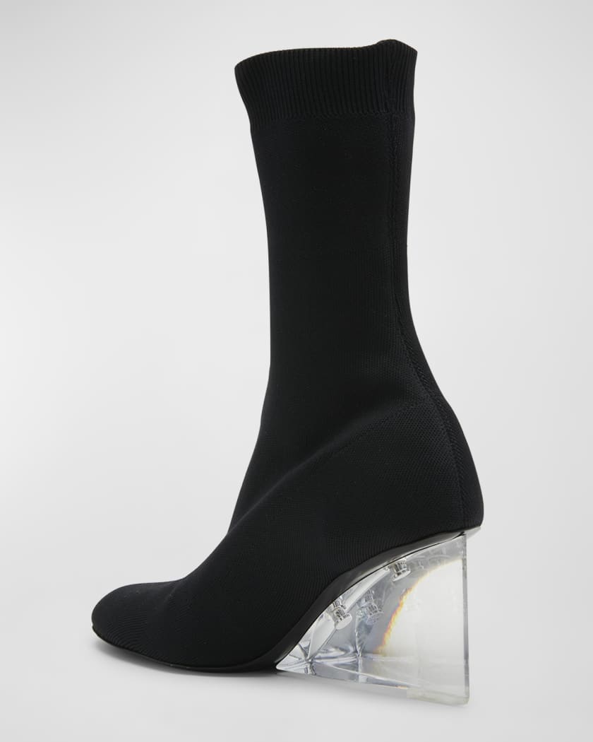 Clear wedge booties hot sale