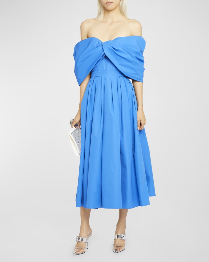 Alexander mcqueen off shop the shoulder dress