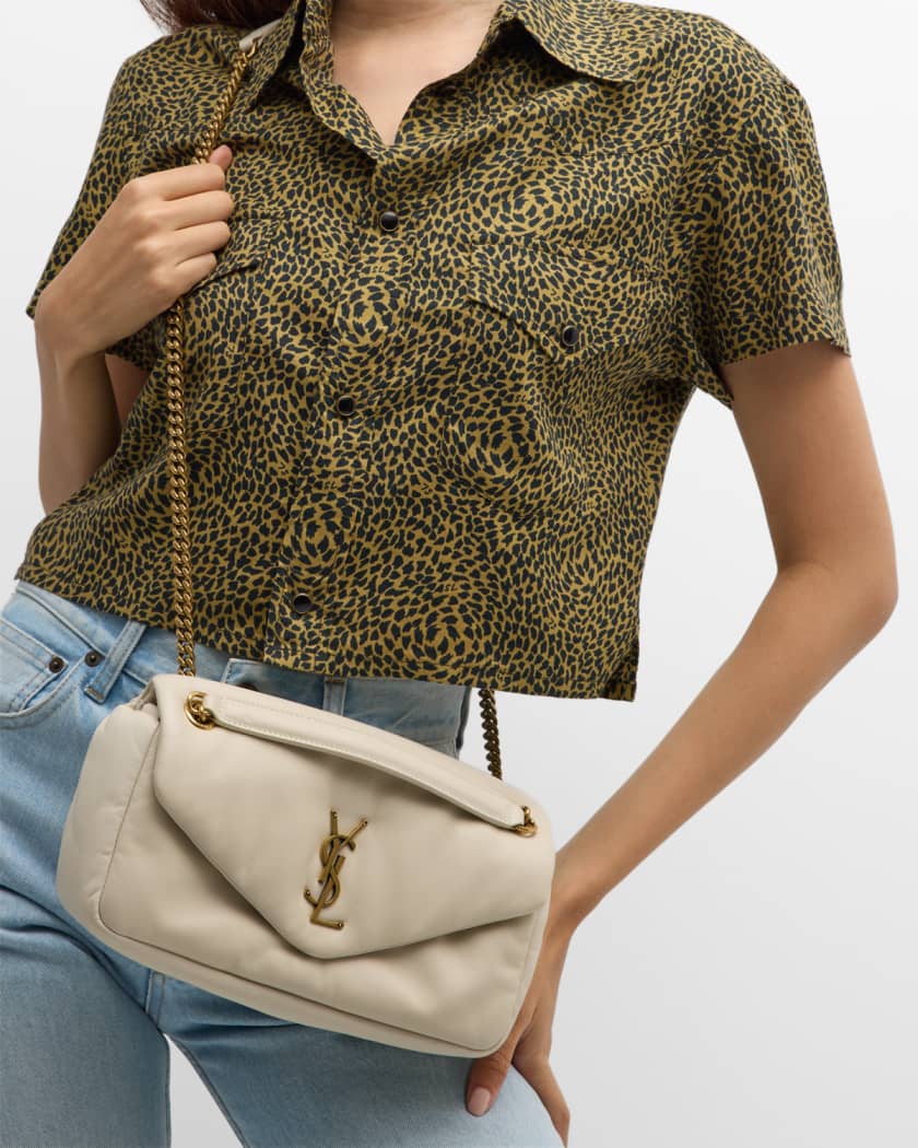 Calypso Small YSL Shoulder Bag in Smooth Padded Leather