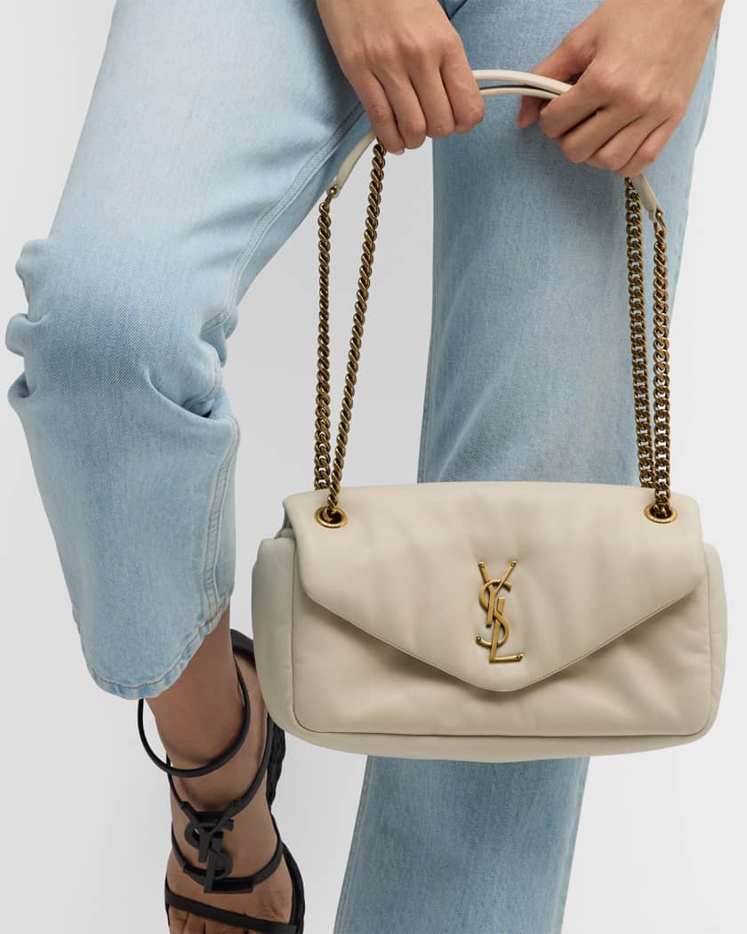 Calypso Small YSL Shoulder Bag in Smooth Padded Leather