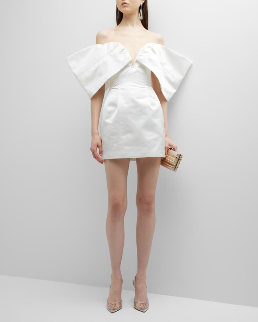 Sau Lee Blair Off-Shoulder Mini Dress | Neiman Marcus