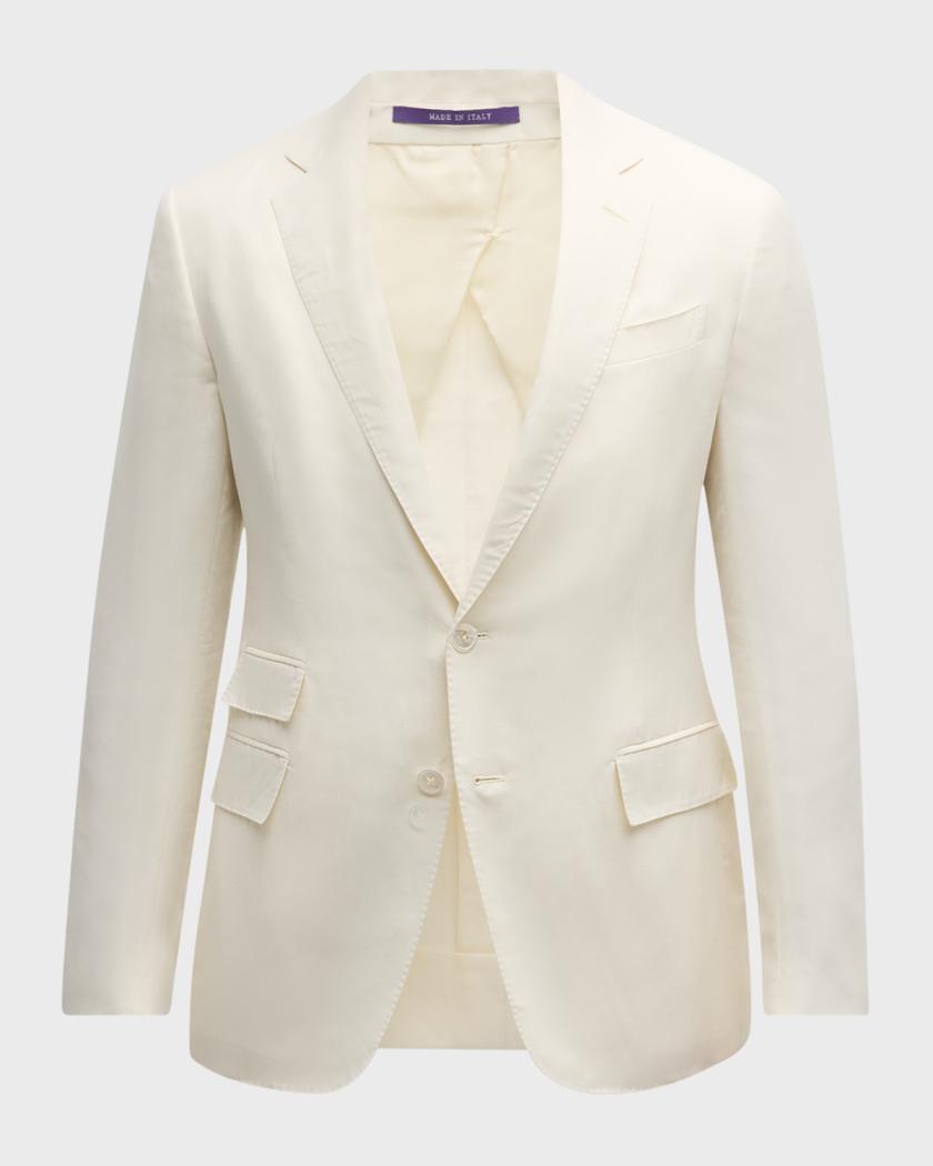 Ralph Lauren Purple Label Kent Hand-Tailored Silk-Linen Jacket