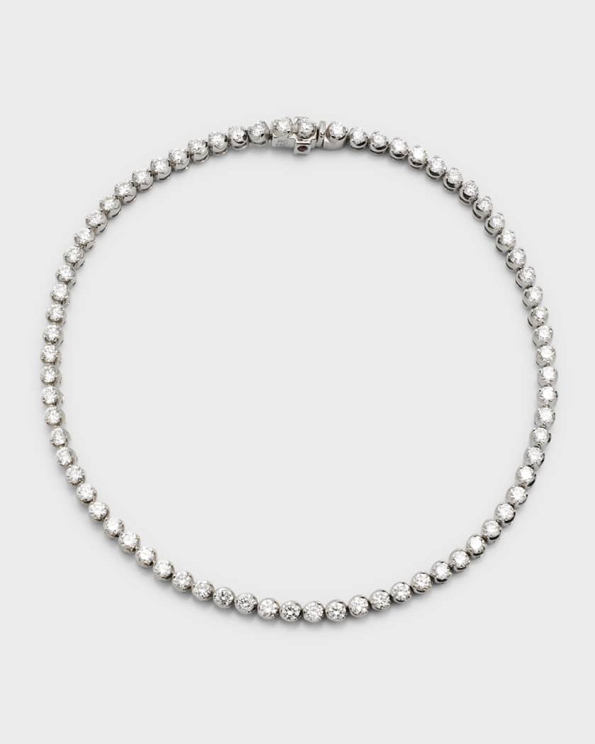 Roberto Coin 18k White Gold Diamond Tennis Bracelet | Neiman Marcus