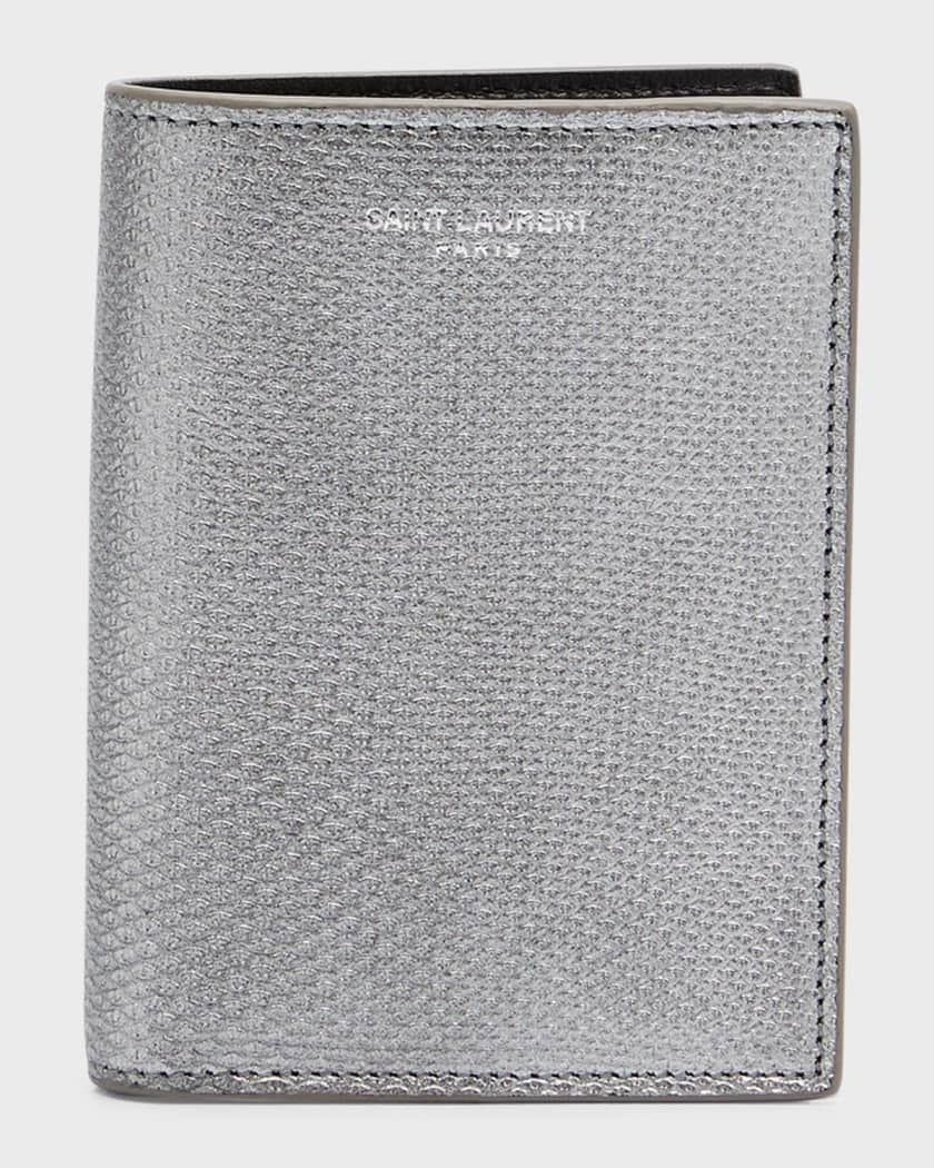 BOSS - Monogram-embossed billfold wallet in grained leather