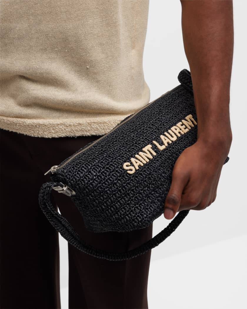 SAINT LAURENT City Croc-Effect Leather Backpack for Men