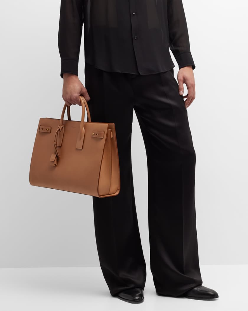 Slim leather tote bag - Saint Laurent - Men