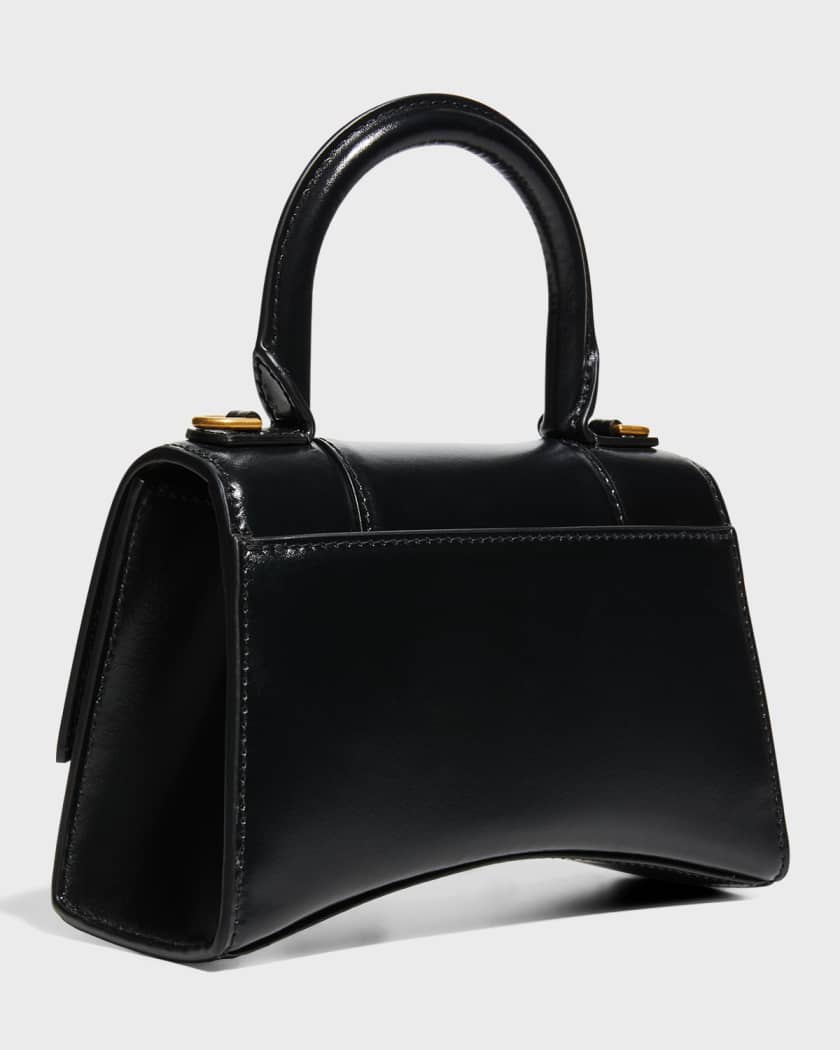 Balenciaga Hourglass Top-Handle Tote Bag - Black