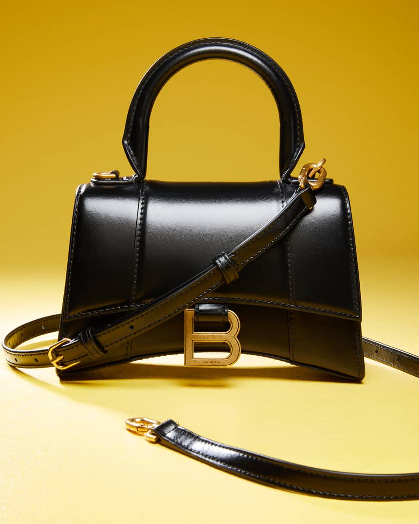 XS Shiny Box Calf Top-Handle Bag Neiman Marcus