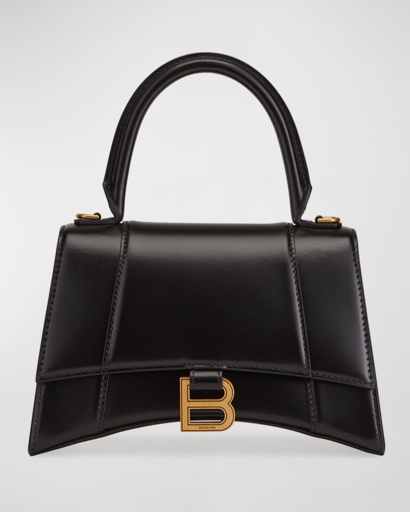 Balenciaga Hourglass Small Top Handle Bag Black