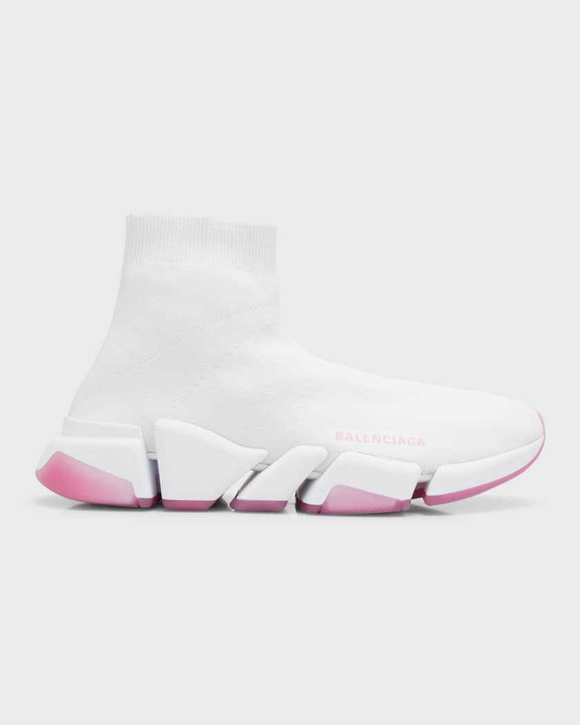 Balenciaga 2.0 Logo Knit Sock Sneakers | Neiman