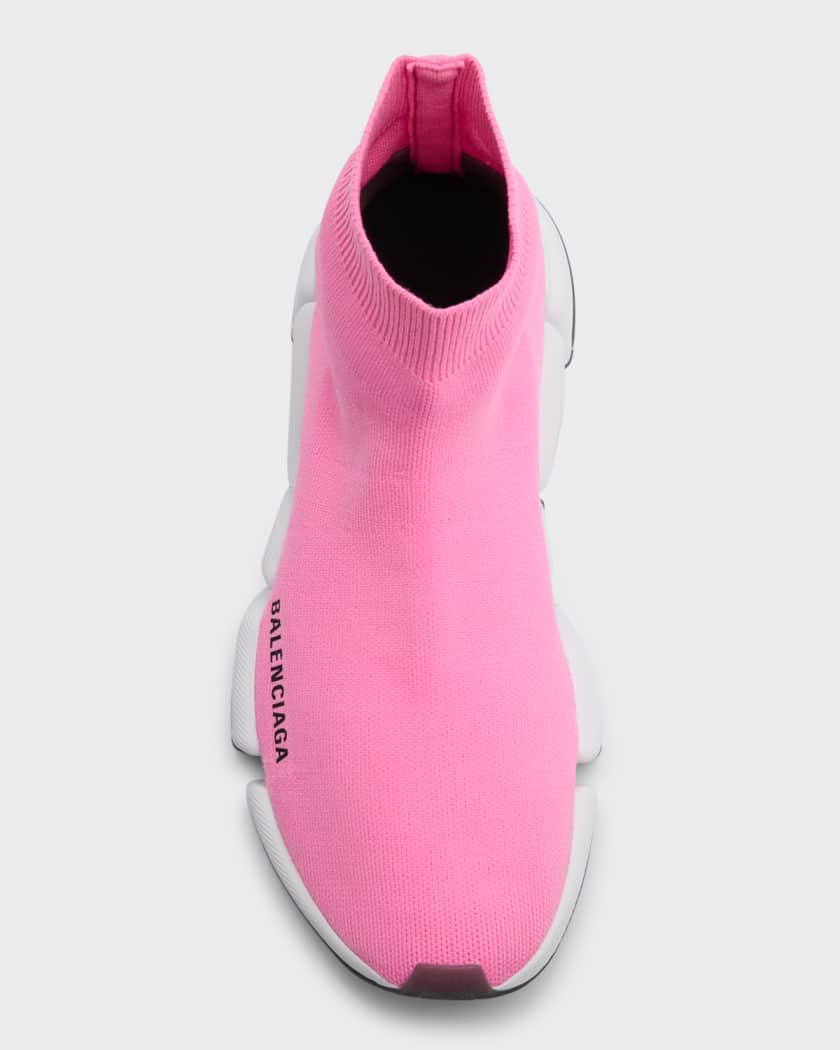 Balenciaga Kid's Knit Sock Trainer Sneakers, Pink - Bergdorf Goodman