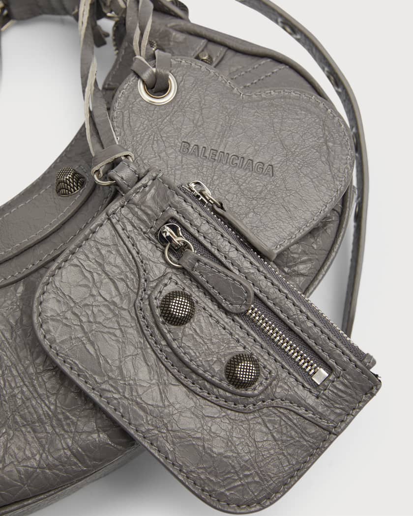 Balenciaga Light Grey City Bag with Crossbody Strap